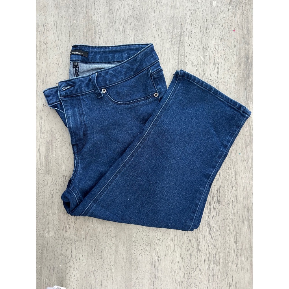 AG‎ Denim Dark Wash Straight Leg Jeans Size 12 DJ19M3061A3 Blue Stretch Denim